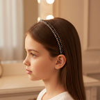 Party wear black crystal hair band shining brightly