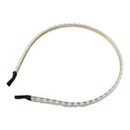 Stylish golden metal hair accessory pearl beaded headband