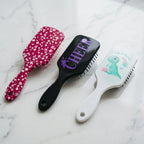 Assorted colorful hair brushes for children