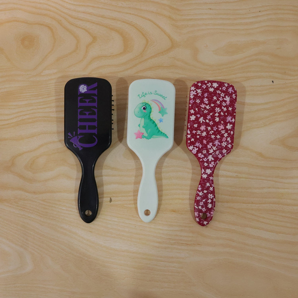 Assorted colorful cartoon design kids hair brushes