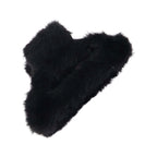 Furry big-size hair claw clip with plush texture for comfortable all-day wear.