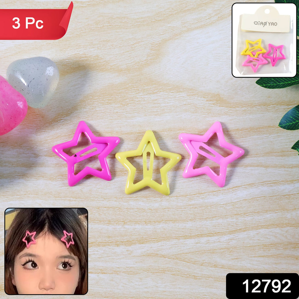 Close-up of a hollow star hair clip, showcasing smooth, child-safe edges.
