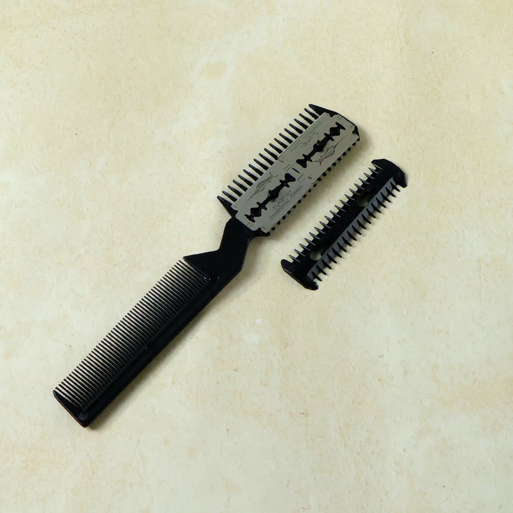 Razor blade hair cutter for precise trimming