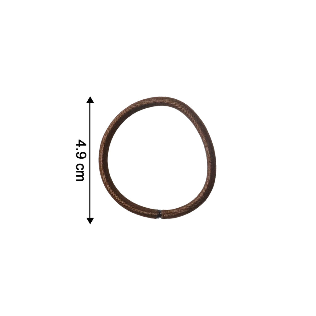 Close-up of flexible, stretchable elastic hair ties
