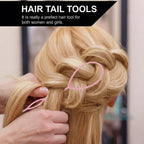 Set of hair styling and braiding loop tools displayed on surface