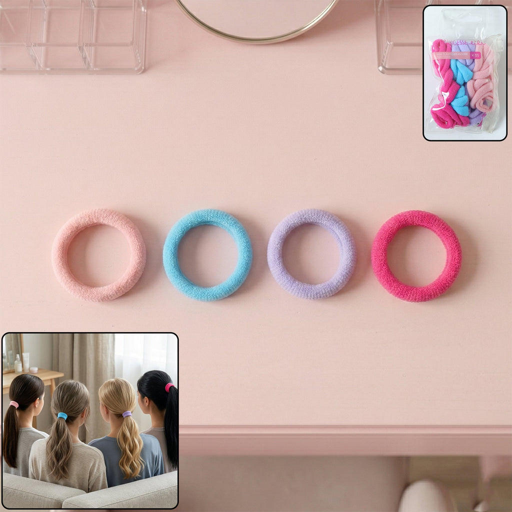 Stretchable, multicolor hair bands set for girls and kids