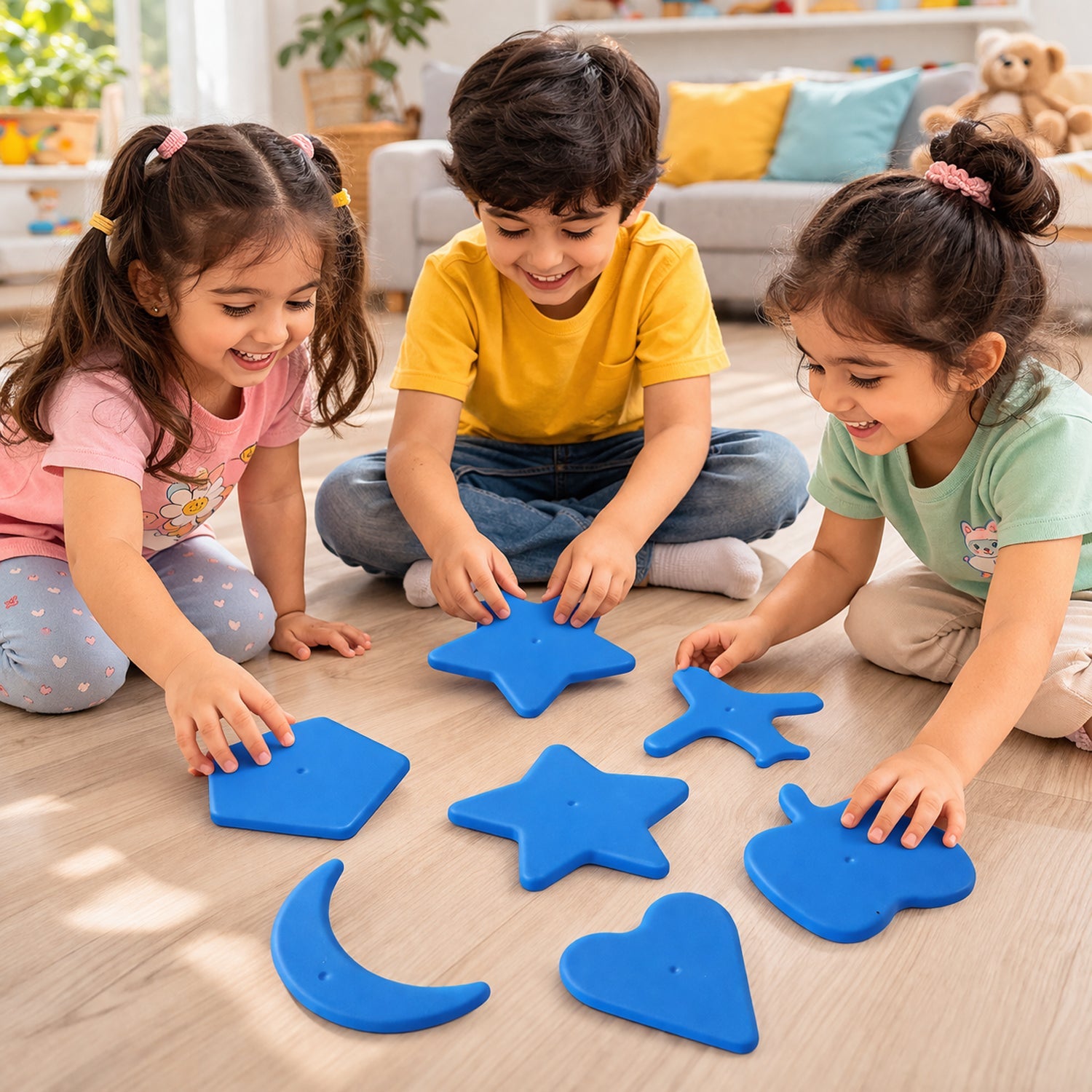 Vibrant shape puzzle for early childhood development