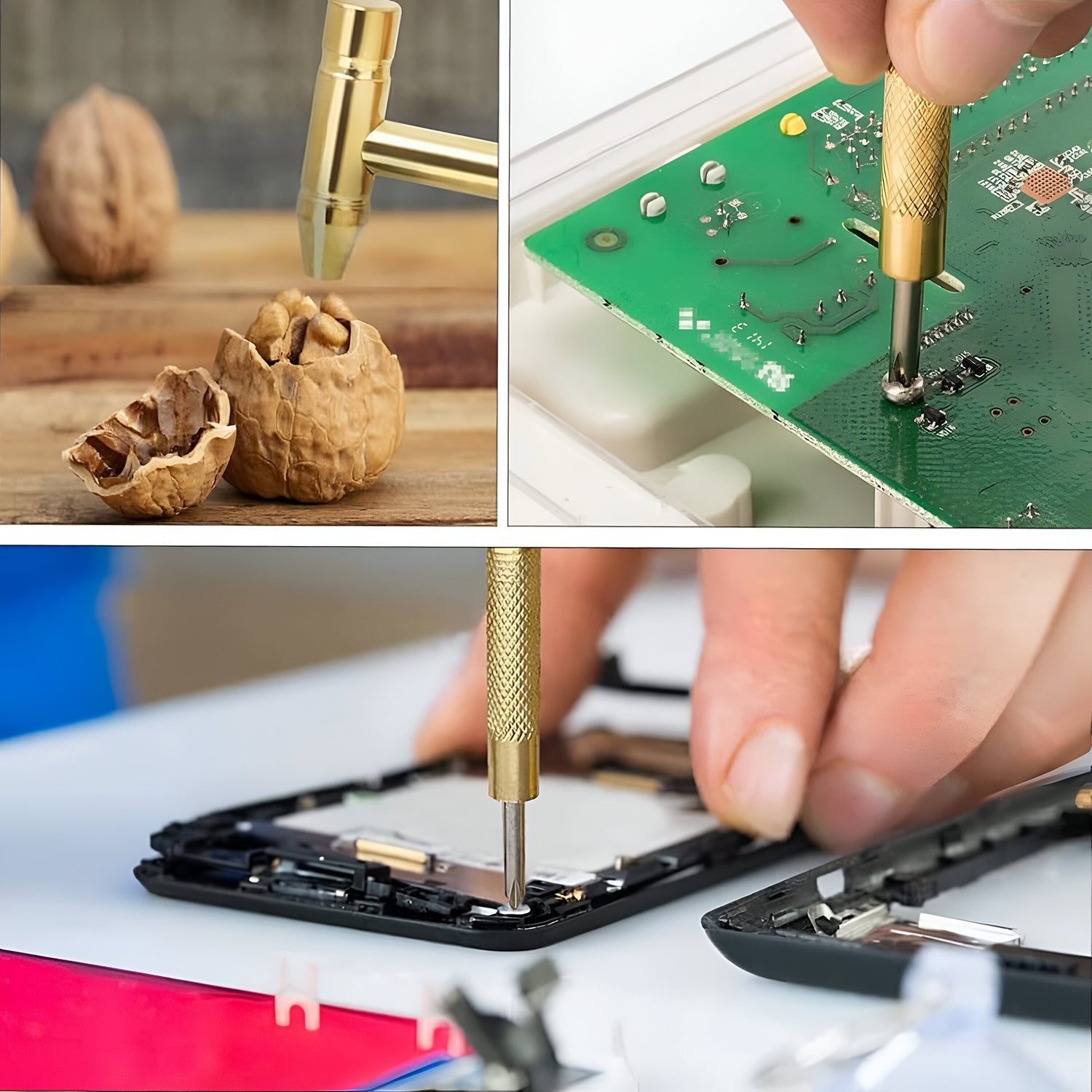 Screwdriver combo tool featuring interchangeable bits for varied tasks