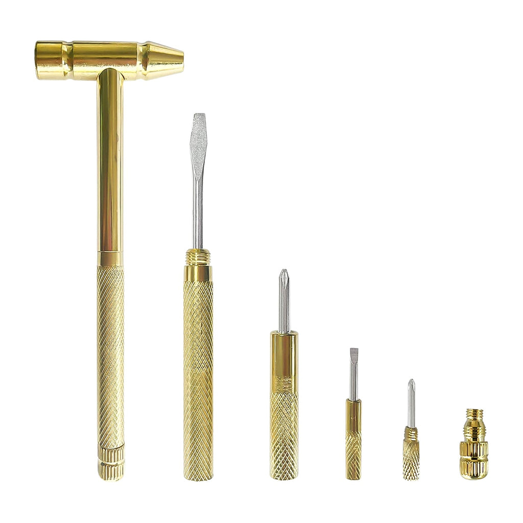General purpose tool set integrating hammer and screwdriver for household maintenance