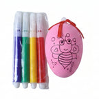 ChildrenÕs egg decorating activity with color pens
