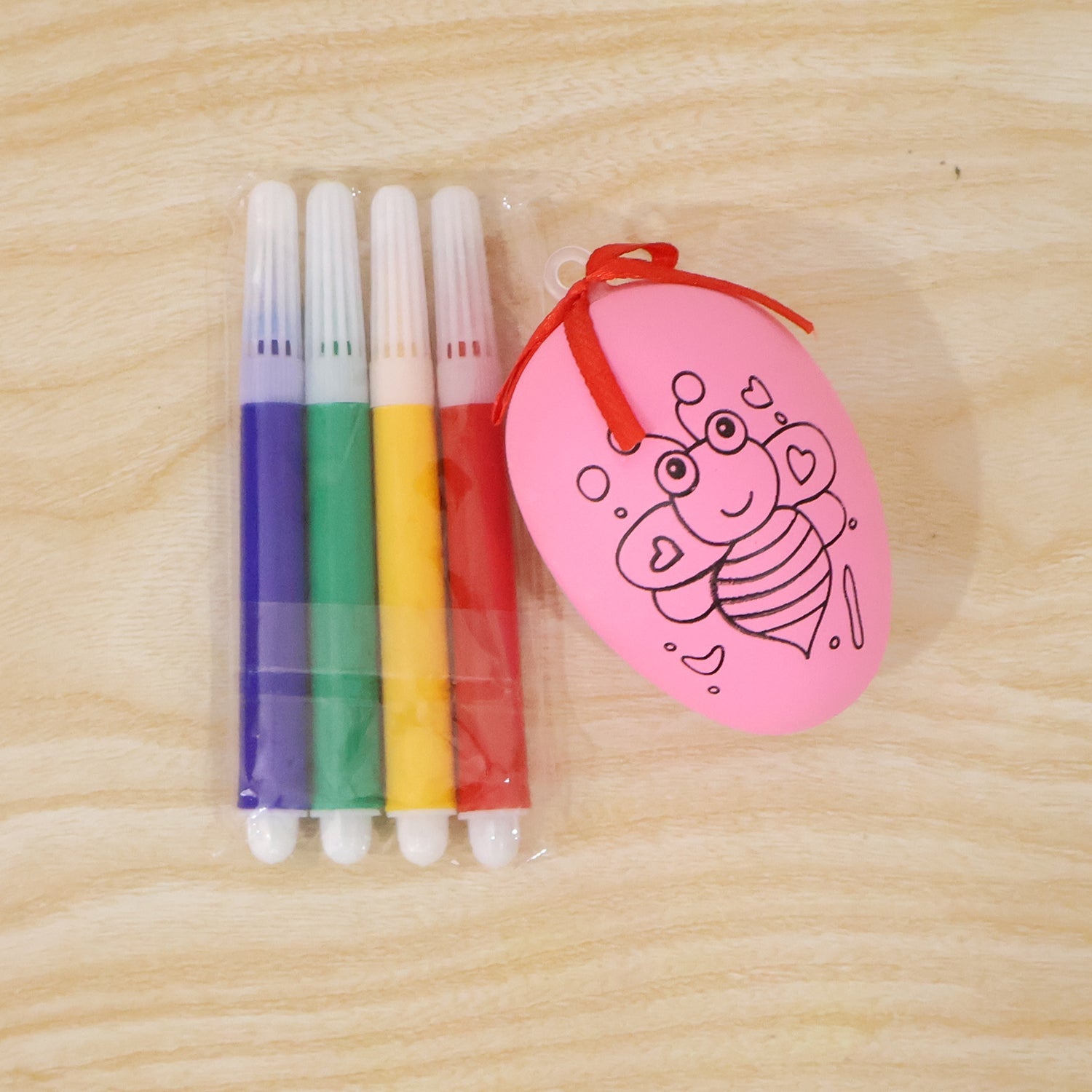 DIY egg painting project supplies for kids