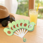 Foldable pocket fan closed inside protective case with keychain attached