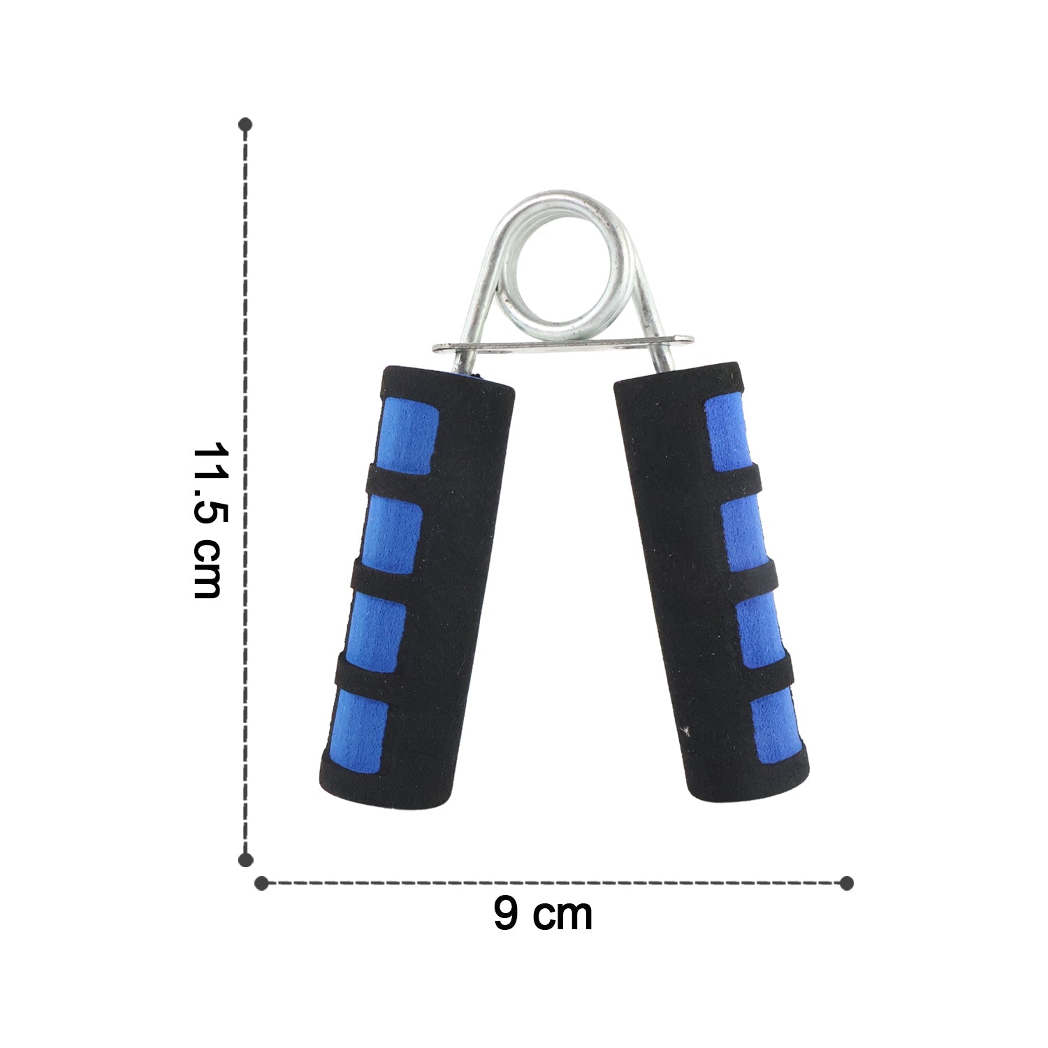 Size comparison of foam grip hand exerciser in hand