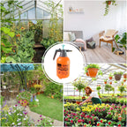 Label displaying product specifications on the side of the garden sprayer.