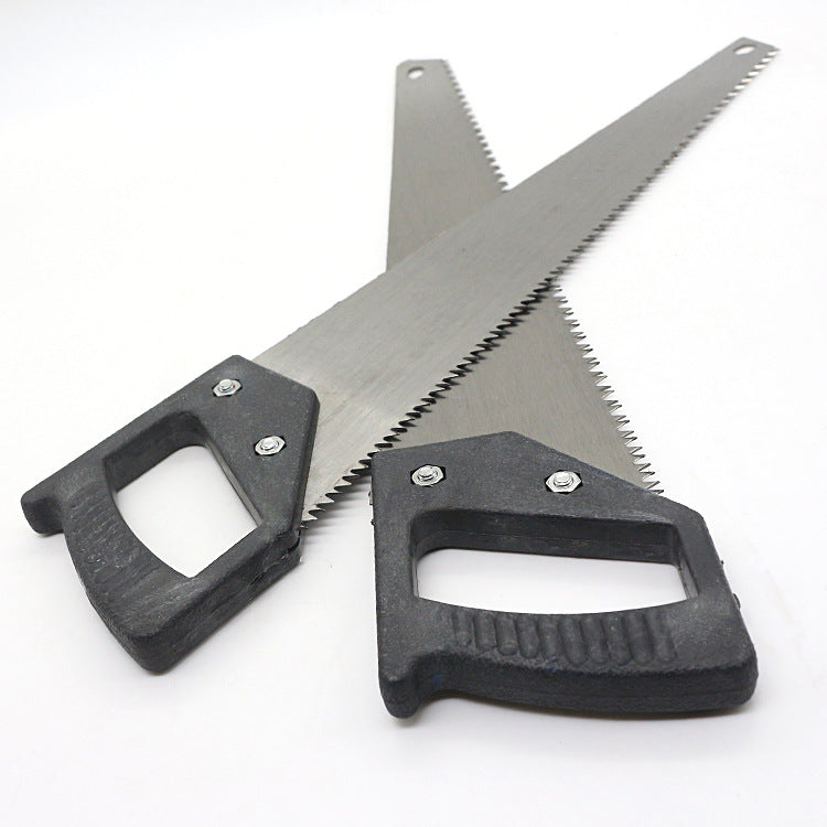 Ergonomic Hand Saw with a sharp steel blade, ready for various cutting tasks.