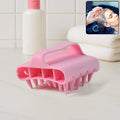 Soft silicone scalp massager shampoo brush with ergonomic handle for deep cleaning