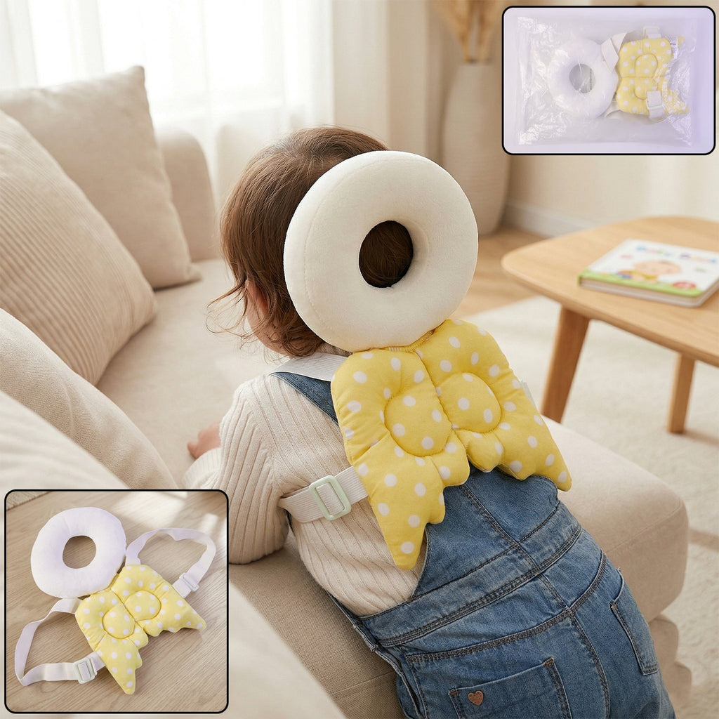 Baby head protector cushion in soft fabric for toddler safety