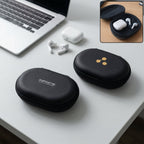 Portable wireless earphone travel case with hard shell protection