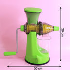 Manual cold press fruit and vegetable juicer with crank handle