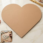 Blank Heart Shape Art Board ready for creative DIY painting projects.
