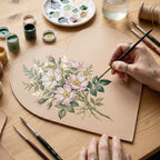 Close-up angled view of a smooth Heart Shape Art Board surface.
