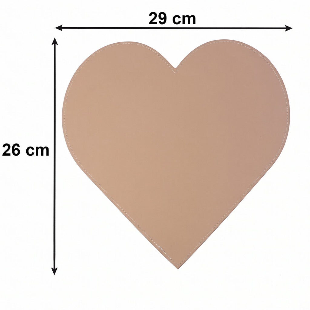 Heart Shape Art Board positioned on a clean crafting table with supplies.