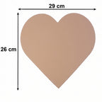 Heart Shape Art Board positioned on a clean crafting table with supplies.