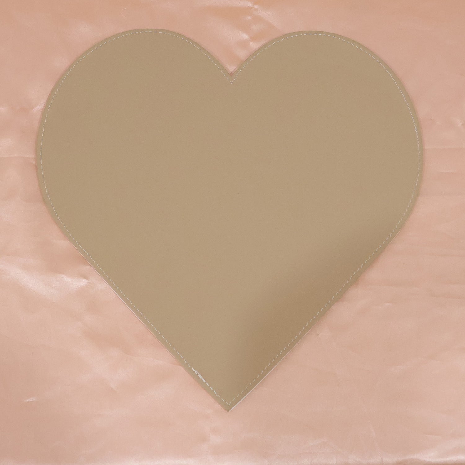 Empty Heart Shape Art Board with a pristine, smooth crafting surface.