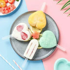 Heart-shaped silicone molds suitable for freezer storage