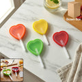 Heart-shaped silicone popsicle mold set for fun frozen treats