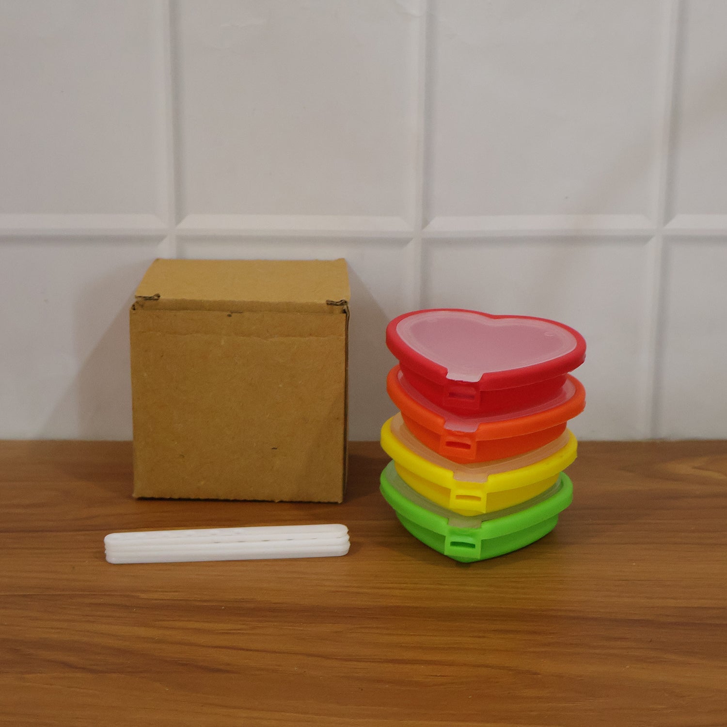 Heart design silicone molds for making ice cream and popsicles