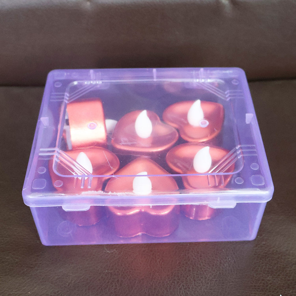 Real use of heart shape LED flameless decorative candle in room decor