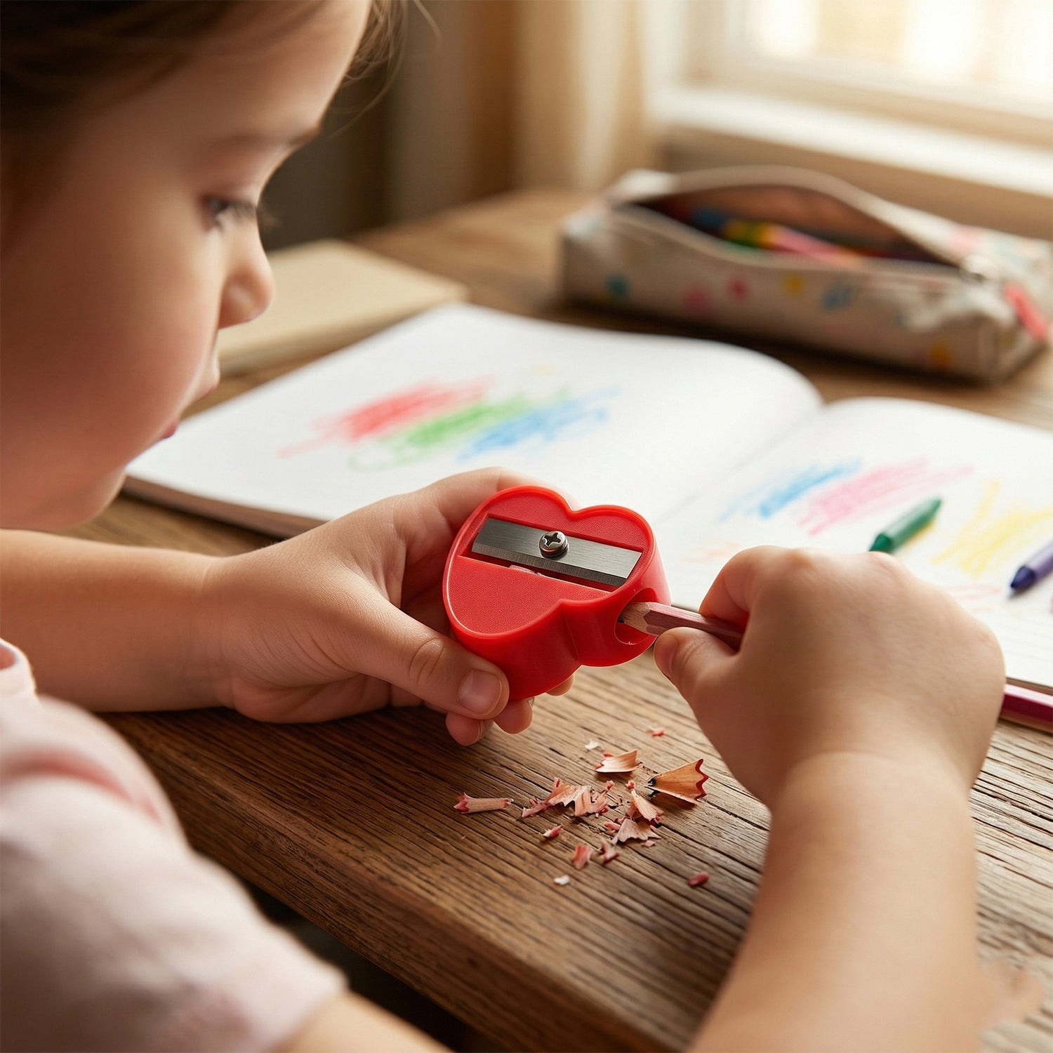School use heart shape sharpener pack