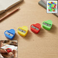 Heart-shaped colorful pencil sharpener for kids