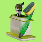 Dishwashing scrubber tool with built-in soap dispenser