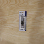 Close-up of stylish metal key holder with lock clip