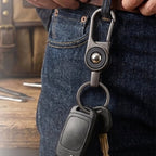 Durable metal key holder for keys with secure lock system