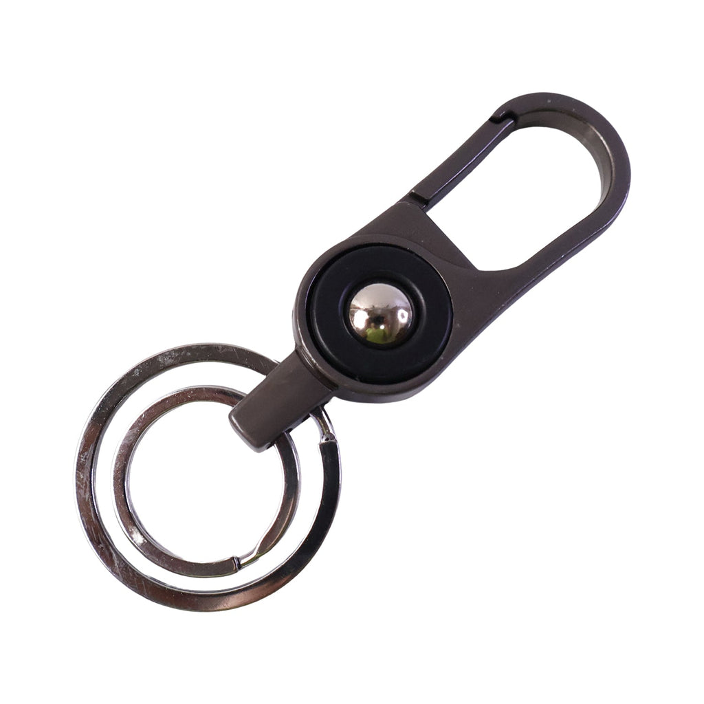 Elegant metal key holder with carabiner for keys and small items
