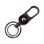 Elegant metal key holder with carabiner for keys and small items