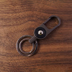 Stylish metal key holder with carabiner clip in various colors