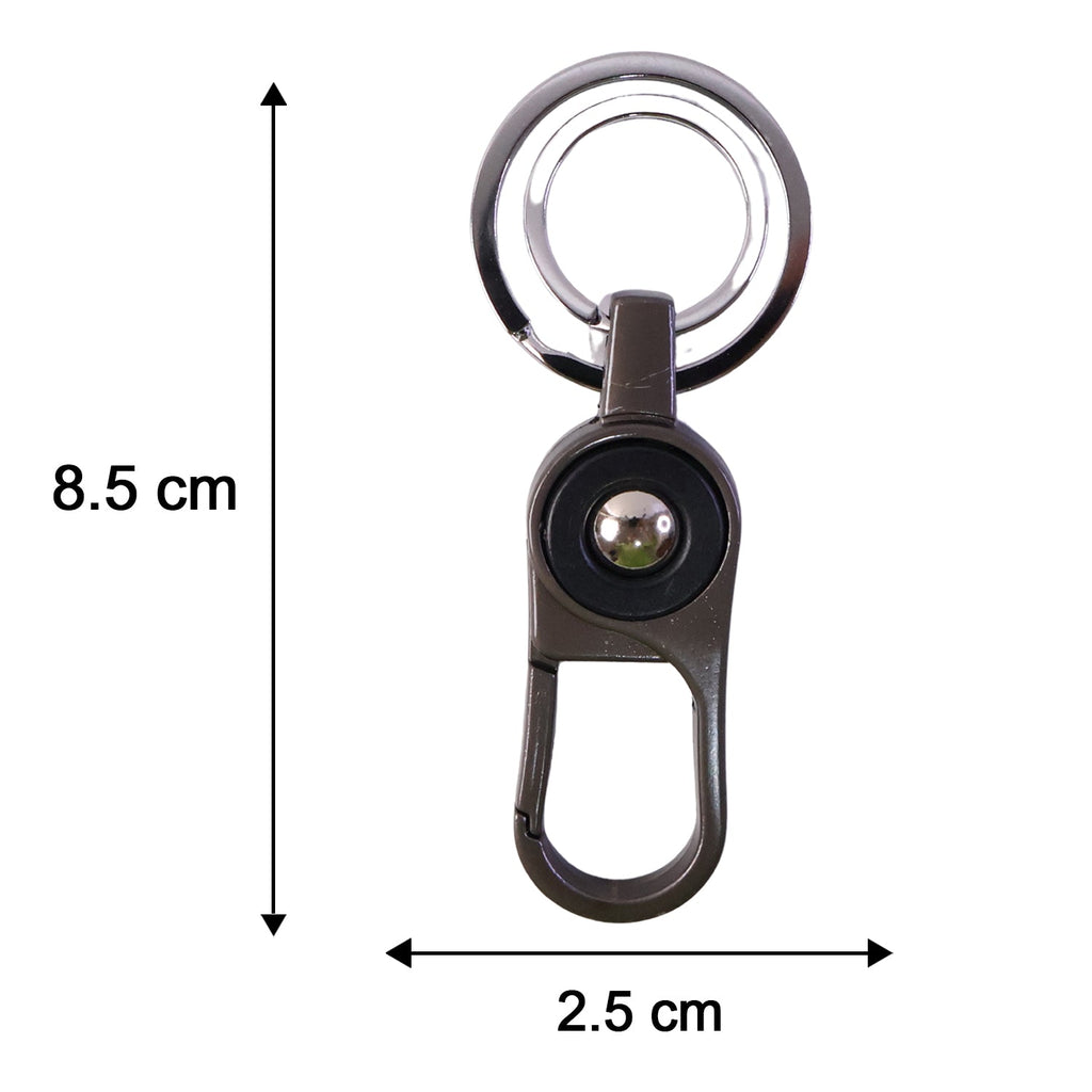 Heavy-duty metal keychain with secure locking mechanism