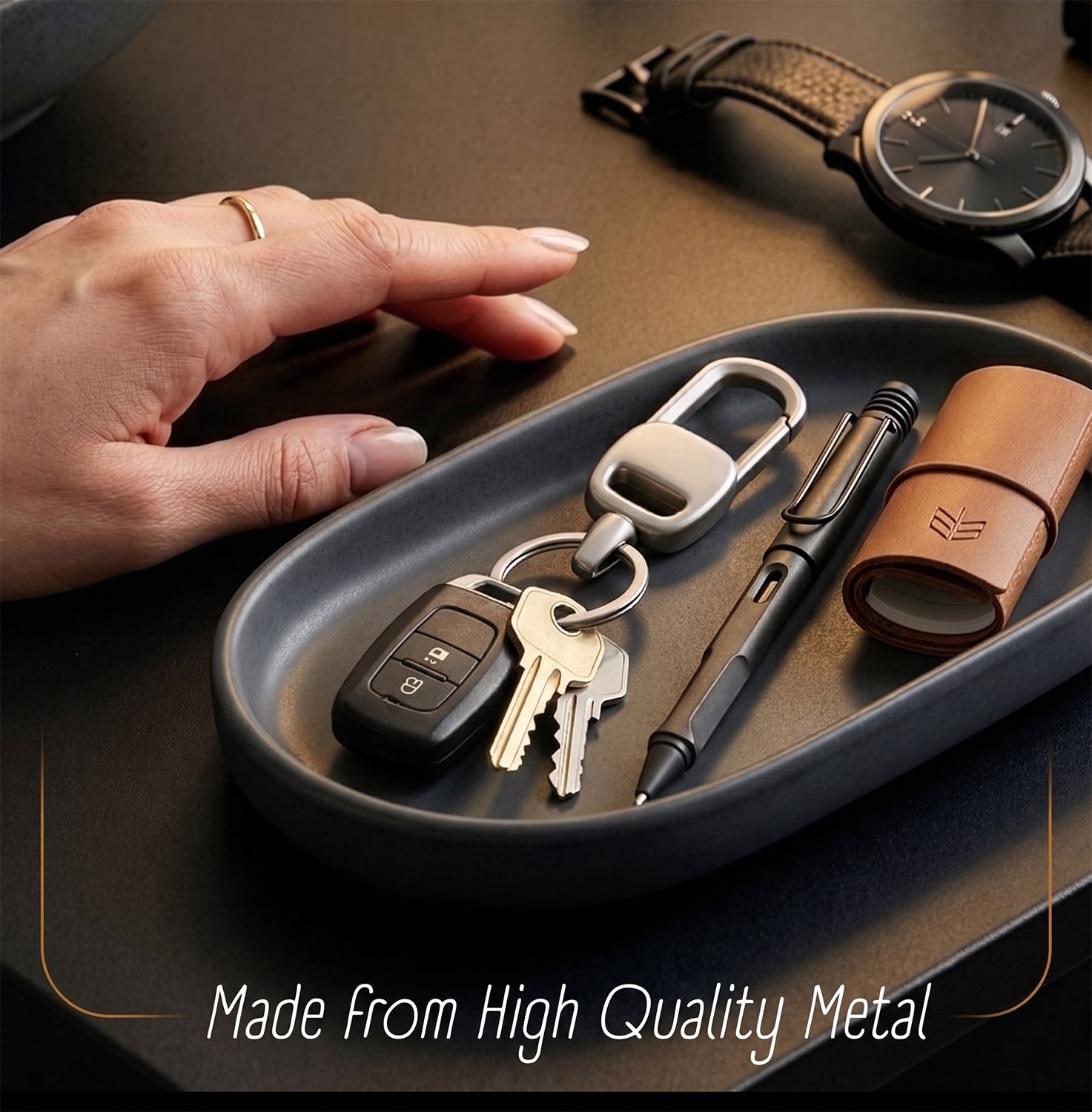 Stylish and sturdy metal key holder clip for keys