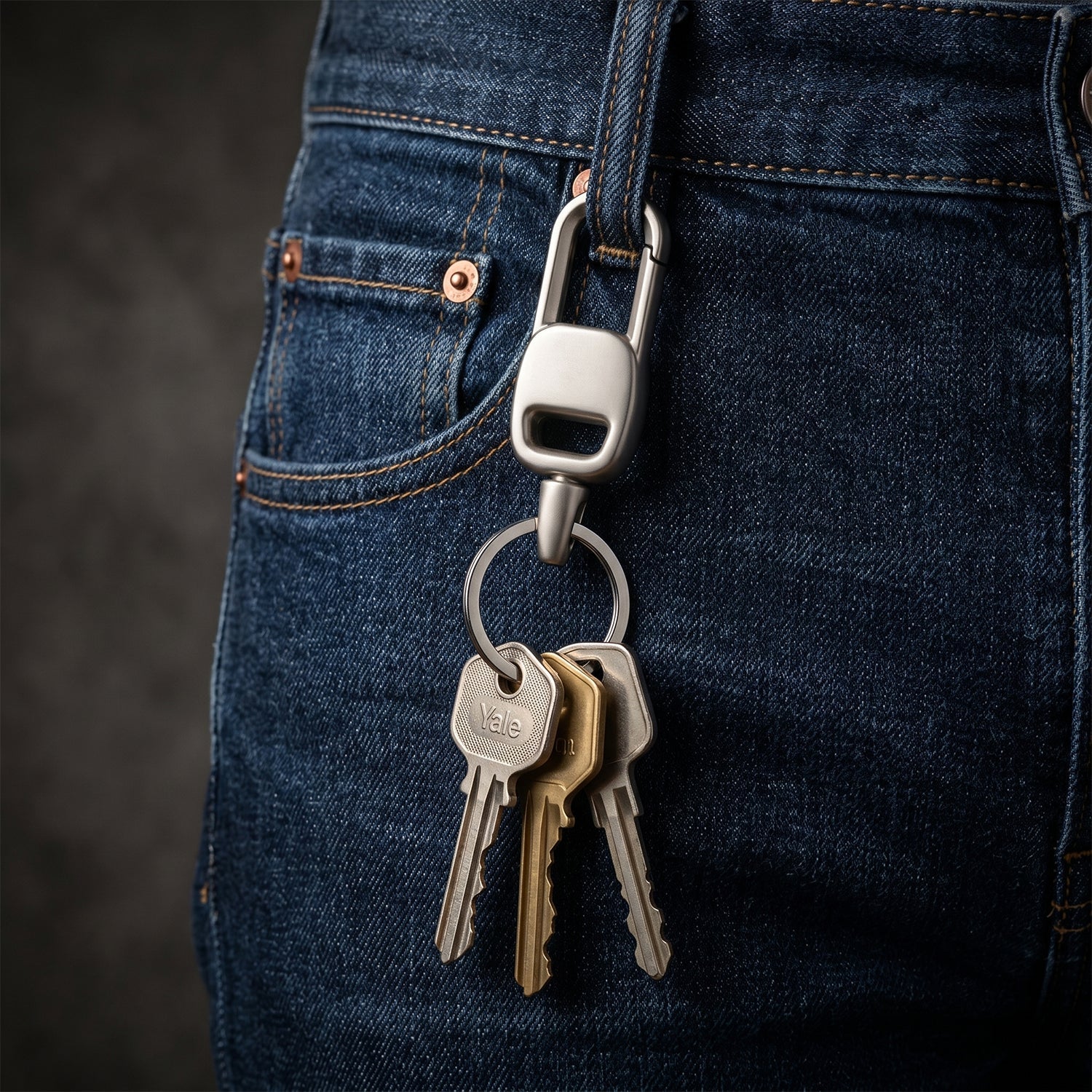Compact and lightweight metal key holder with locking mechanism