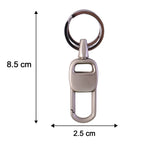 Heavy-duty metal keychain with secure locking carabiner