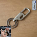 Heavy duty metal key holder with carabiner clip for secure key attachment