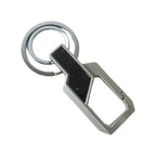 Key holder with dual rings and metal clip for multipurpose key attachment
