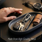 Heavy duty stainless steel key holder in a lifestyle setting