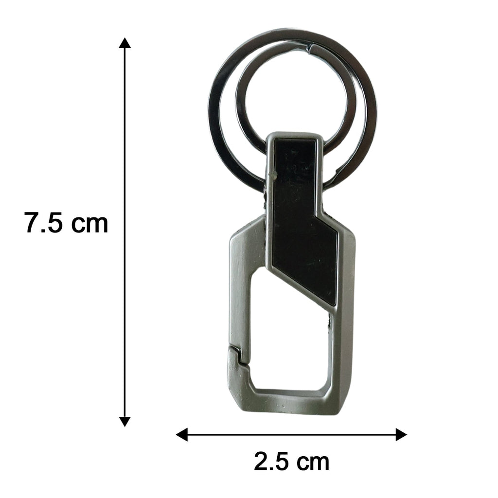 Compact stainless steel key holder showing lightweight structure