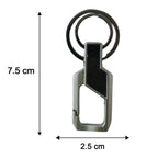 Compact stainless steel key holder showing lightweight structure