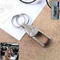 Heavy duty metal key holder with strong carabiner clip for secure key attachment